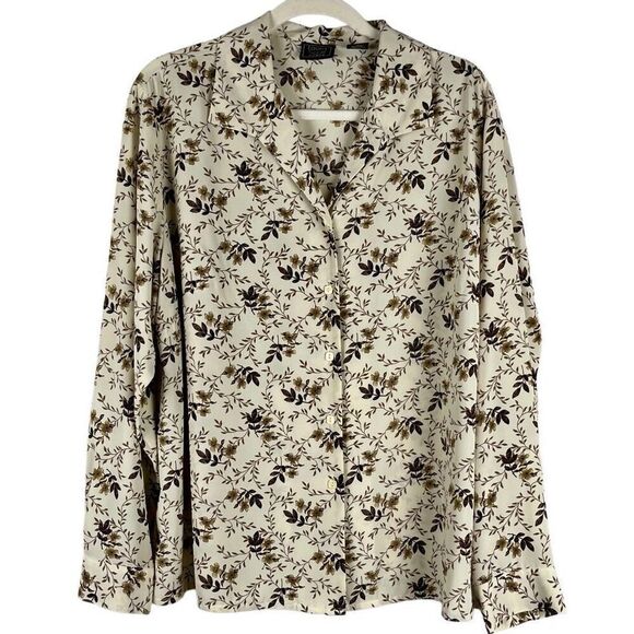 Laura Scott Floral Button Down Blouse 20W - Picture 1 of 8